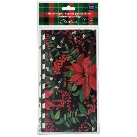 Koperta specjalnego przeznaczenia CHRISTMAS DŁUGIE Z GUMKĄ [mm:] 220x110 Interdruk (5 SZT)