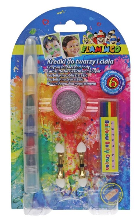 Kredki do malowania twarzy segmentowe 6 kol. Titanum