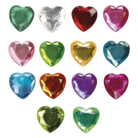Kryształki Craft-Fun Series samoprzylepne serca mix Titanum