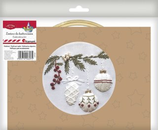Zestaw kreatywny Craft-Fun Series Zestaw do haftowania - gałązka jodły z bombkami Titanum (25YY0512(1-6#))