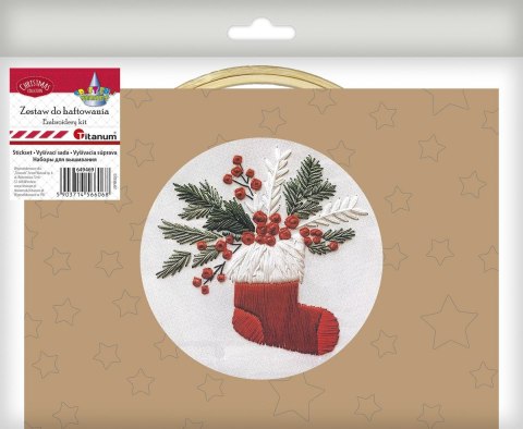 Zestaw kreatywny Craft-Fun Series Zestaw do haftowania - świąteczna skarpeta Titanum (25YY0512(1-6#))