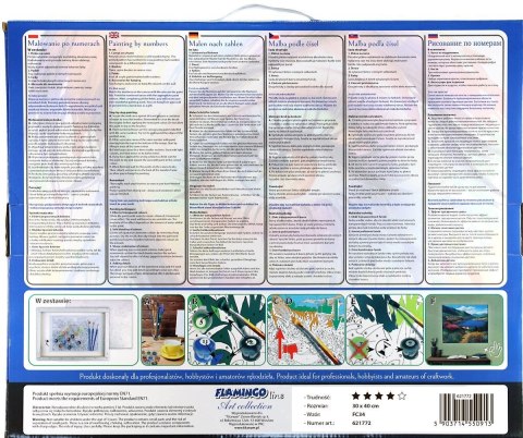 Zestaw kreatywny Malowanie po numerach 30x40cm Dwa psy Flamingo Line (FC34)