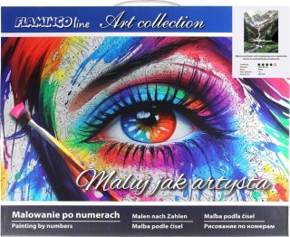Zestaw kreatywny Malowanie po numerach 40x50cm Potok w górach Flamingo Line (fys2)