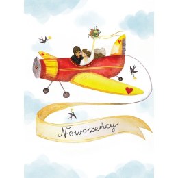 Kartka składana KARNET B6 Ślub samolot B6 Henry (5907465660341)