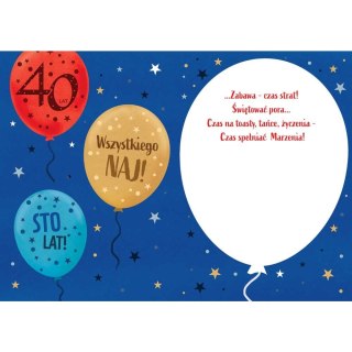 Kartka składana A5 Karnet A5 40 balony Henry (5905701484089)