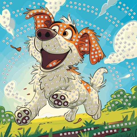 Mozaika biegnący pies Fun&Joy