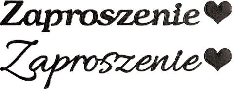 Naklejka (nalepka) Craft-Fun Series napis „Zaproszenie" czarny Titanum