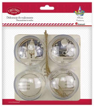 Ozdoba świąteczna Craft-Fun Series do złożenia Bombki akrylowe z widoczkami Titanum (DIY-XM(104))