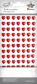 Perełki Craft-Fun Series samoprzylepne serca Czerwony Titanum
