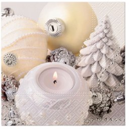 Serwetki BN Christmas white mix nadruk bibuła [mm:] 330x330 Paw (TL233700)