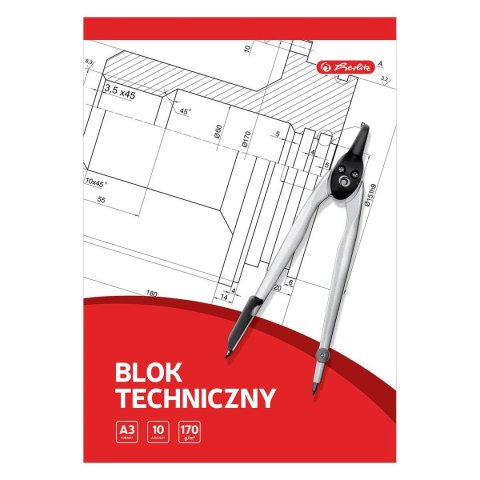 Blok techniczny 9583634 A3 biały 10k Herlitz (400198598)