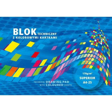 Blok techniczny superior A4 170g 25k Kreska