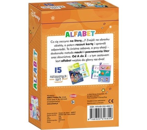 Książka dla dzieci Disney. Karty Alfabet Ameet (KWY 9101)