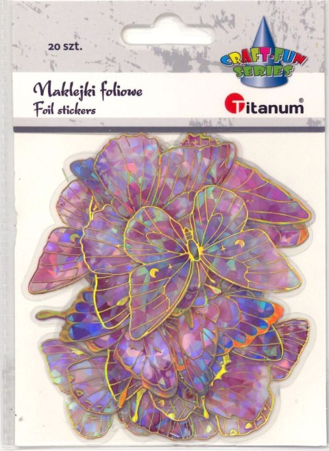 Naklejka (nalepka) Craft-Fun Series Motyle różowe Naklejki foliowe Titanum (25CR002)