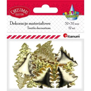 Ozdoba materiałowa Craft-Fun Series Złote choinki Titanum (BJ25042703)