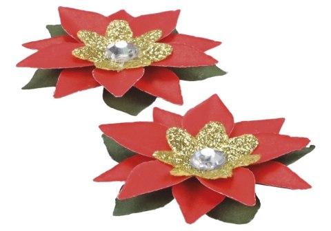 Ozdoba świąteczna Craft-Fun Series samoprzylepna papierowa poinsecje Titanum (25YX0514-7)