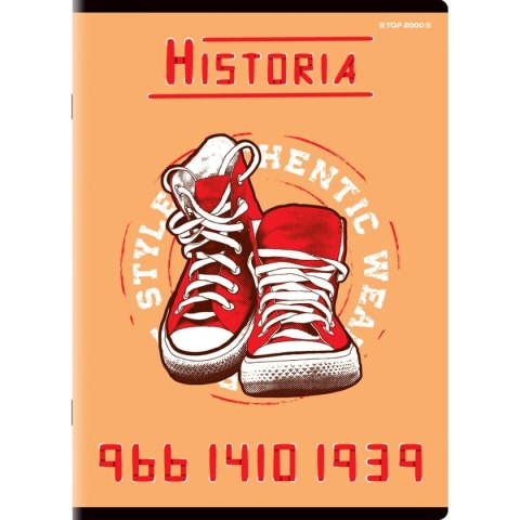 Brulion tematyczny historia A5 80k. 70g krata Top 2000 (400132312)