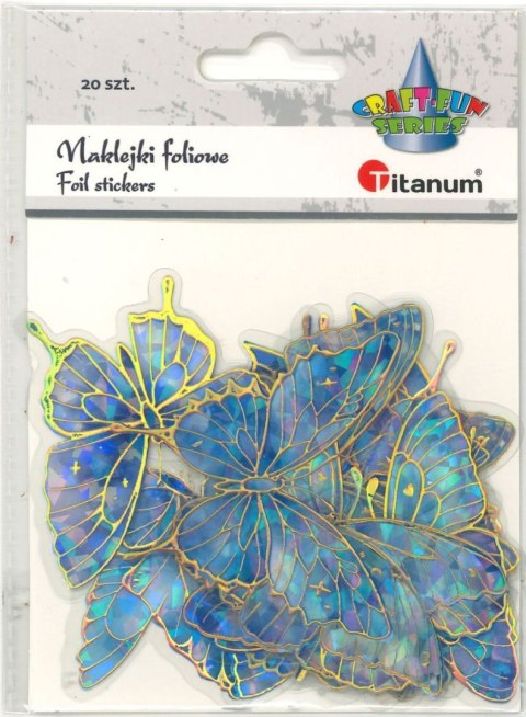 Naklejka (nalepka) Craft-Fun Series Motyle niebieskie Naklejki foliowe Titanum (25CR001)