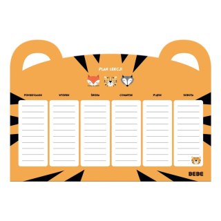 Plan lekcji Friends Boys A4 Bebe