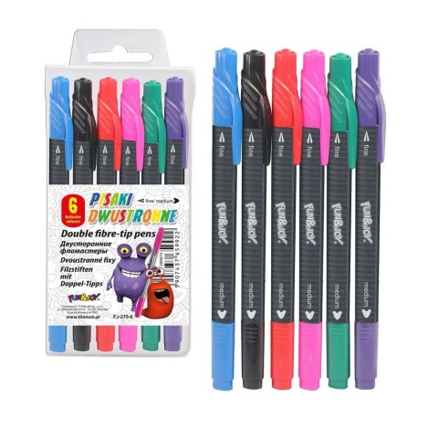 Flamaster dwustronny 6 kol. Fun&Joy (FJ-275-6)