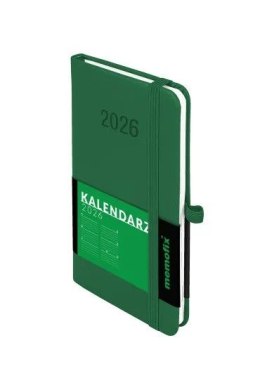Kalendarz książkowy (terminarz) 2026 MEMOFIX TDW A6 Antra (zielony)