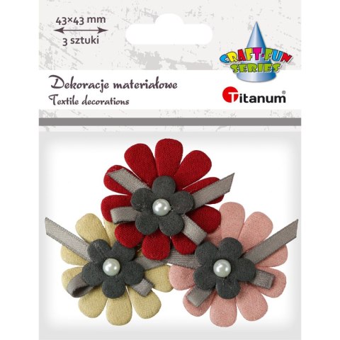 Ozdoba materiałowa Craft-Fun Series kwiatki Titanum (BY029)