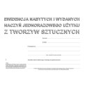 Druk offsetowy Ewidencja nabytych i wydanych naczyń jednorazowego użytku z tworzyw sztucznych A5 16k. Michalczyk i Prokop (S-210