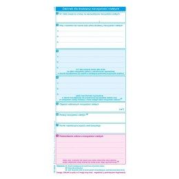 Druk samokopiujący potw.odbioru niczystości ciekł. transport do stacji paliw 1/3 A4 80k. Michalczyk i Prokop (S-100-8)