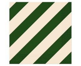 Serwetki paski zielono beżowe zielony papier [mm:] 330x330 Godan (PG-SPA4)