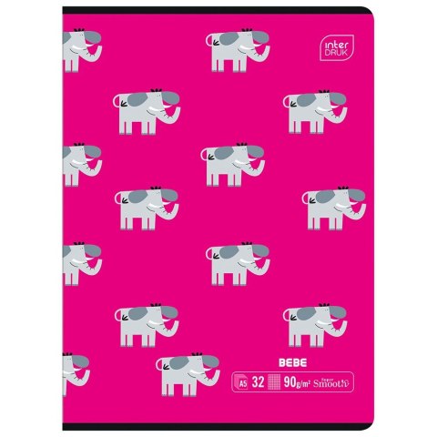 Zeszyt BEBE KIDS A5 32k. 90g krata Interdruk