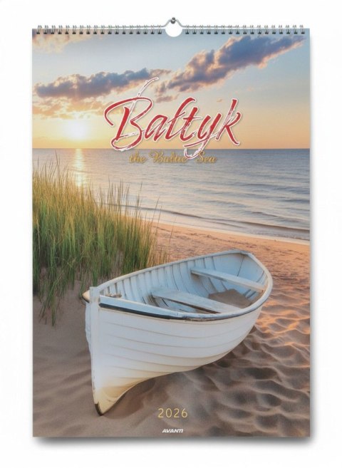 Kalendarz ścienny BAŁTYK wieloplanszowy paskowy 320mm x 470mm Avanti (A3-12)