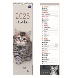 Kalendarz ścienny paskowy 135mm x 500mm Interdruk (KOTY)