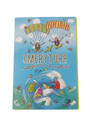 Kartka składana A5 A5 18 EMERYTURA NA FALI Henry (5908451981839)