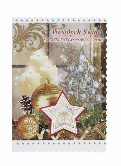 Kartka składana KARNET B6 Z NALEPIANYM ELEMENTEM Swieckie B6 Top Graphic (BNG)