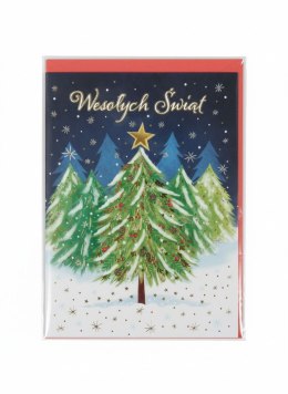Kartka składana Karnet B6 BN choinka w lesie B6 Henry (5908451981518)