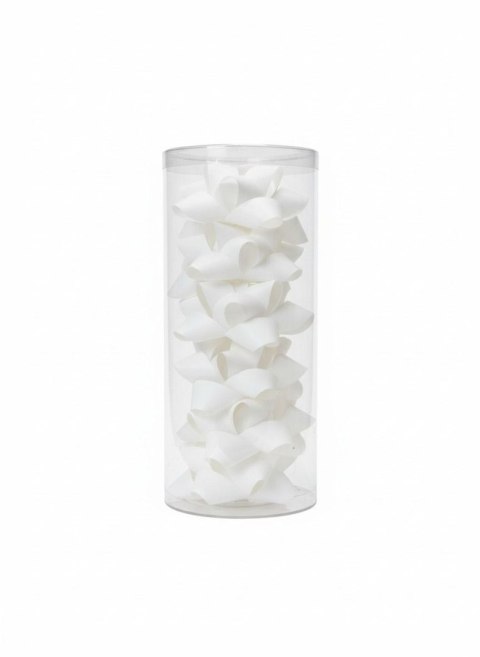 Kokarda matowa Biała rozeta (maxi)