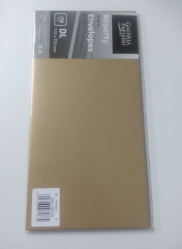 Koperta pearl złoty P DL złoty Galeria Papieru (280157) 10 sztuk