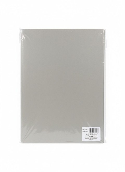 Papier ozdobny (wizytówkowy) pearl jasnosrebrny A4 srebrny 135g Galeria Papieru (206213)