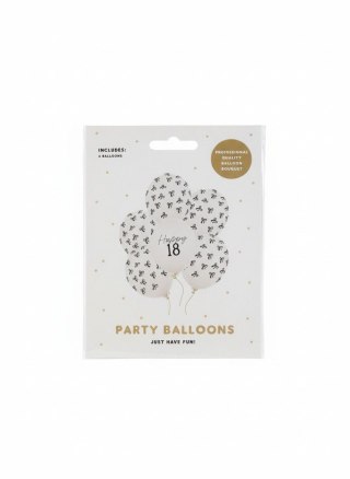 Balon gumowy 18, Pastel Off-white biały 300mm Partydeco (SB14P-418-008Z-6)