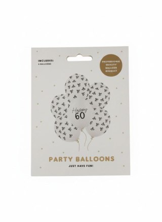 Balon gumowy 60, Pastel Off-white mix 300mm Partydeco (SB14P-460-008Z-6)