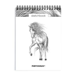 Blok artystyczny szkicownik koń A5 120g 60k Narcissus