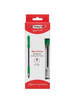 Długopis żelowy MAX WRITER GEL zielony 5902315579248 wkład zielony 0,7mm Todays (79248)