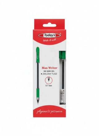Długopis żelowy MAX WRITER GEL zielony 5902315579248 wkład zielony 0,7mm Todays (79248)