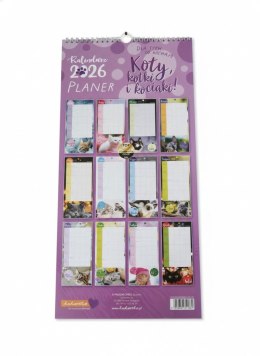 Kalendarz ścienny planer KOTY 450mm x 210mm Kukartka (KALP)
