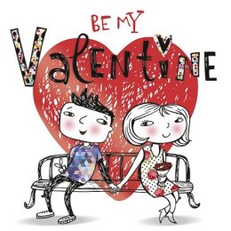 Kartka składana Walentynka kw [mm:] 150x150 Pol-mak (LKW)