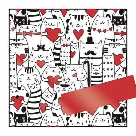 Kartka składana Walentynka kw [mm:] 150x150 Pol-mak (LKW)