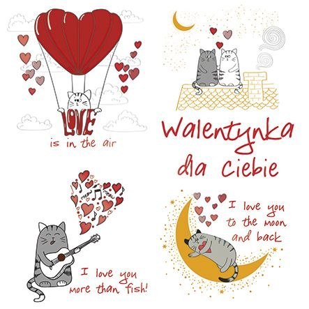 Kartka składana Walentynka kw [mm:] 150x150 Pol-mak (LKW)