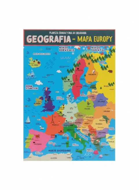 Książeczka edukacyjna KARTA EDUKACYJNA GEOGRAFIA EUROPA Henry (5905701489909)