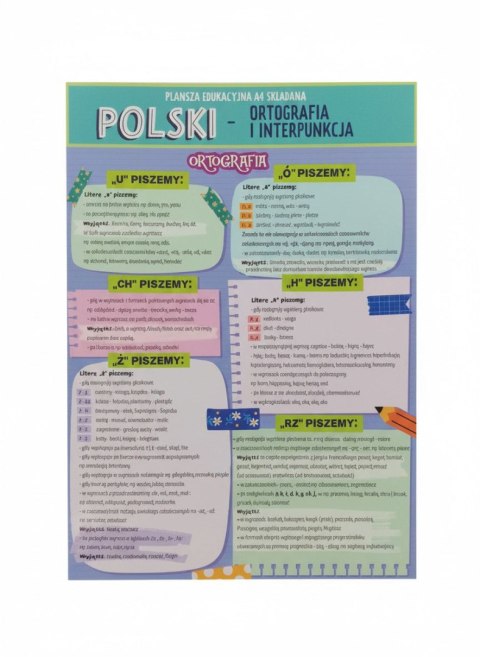 Książeczka edukacyjna KARTA EDUKACYJNA POLSKI POPRAWNA POLSZCZYZNA Henry (5905701489824)