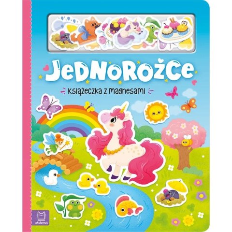 Książka dla dzieci Jednorożce. Książeczka z magnesami Aksjomat
